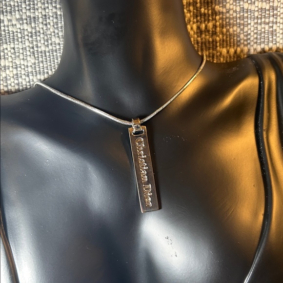 139. Dior Silver Bar Necklace with COA - Picture 1 of 5